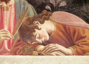 Het laatste avondmaal, detail van Sint Jan (detail)